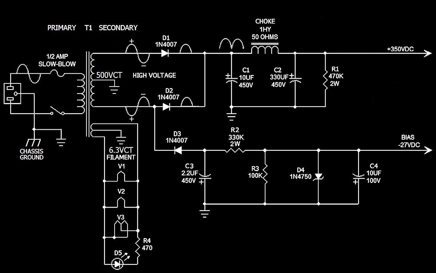 6SN7 amplifier circuit