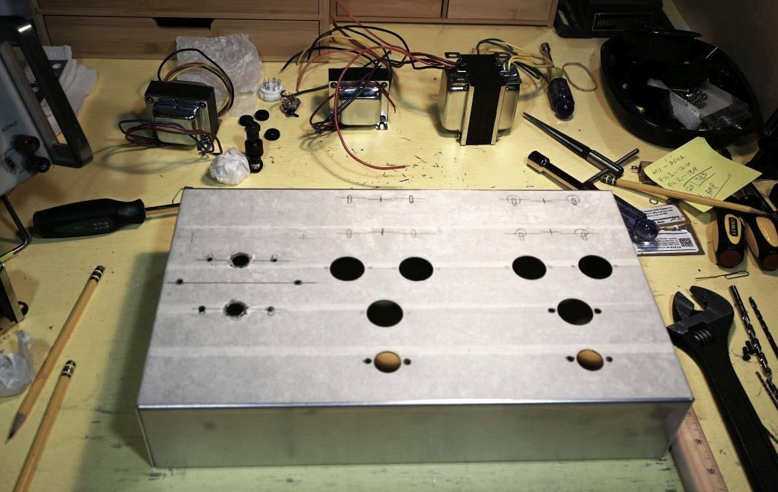 Experimental 4 watt per channel 6SN7 amplifier
